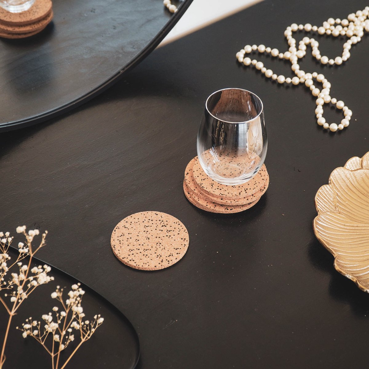 Housevitamin Set van 2 Zilveren of Gouden Sparkle Drinkglazen