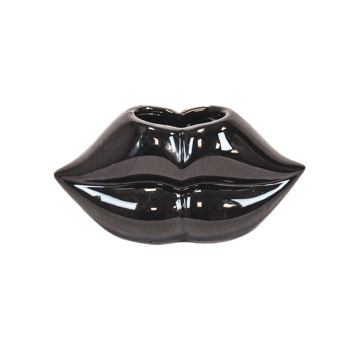 Housevitamin Lips Don't Lie Pot - Zwart - 15,5x6,5x7,5cm