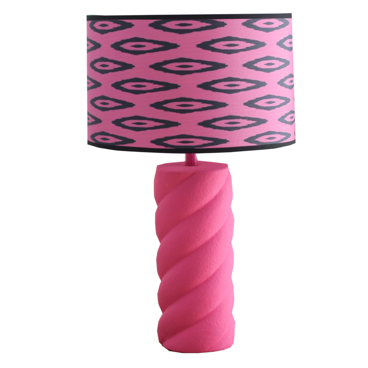 Housevitamin Twisted Candy Tafellamp - Keramiek - Neon Roze
