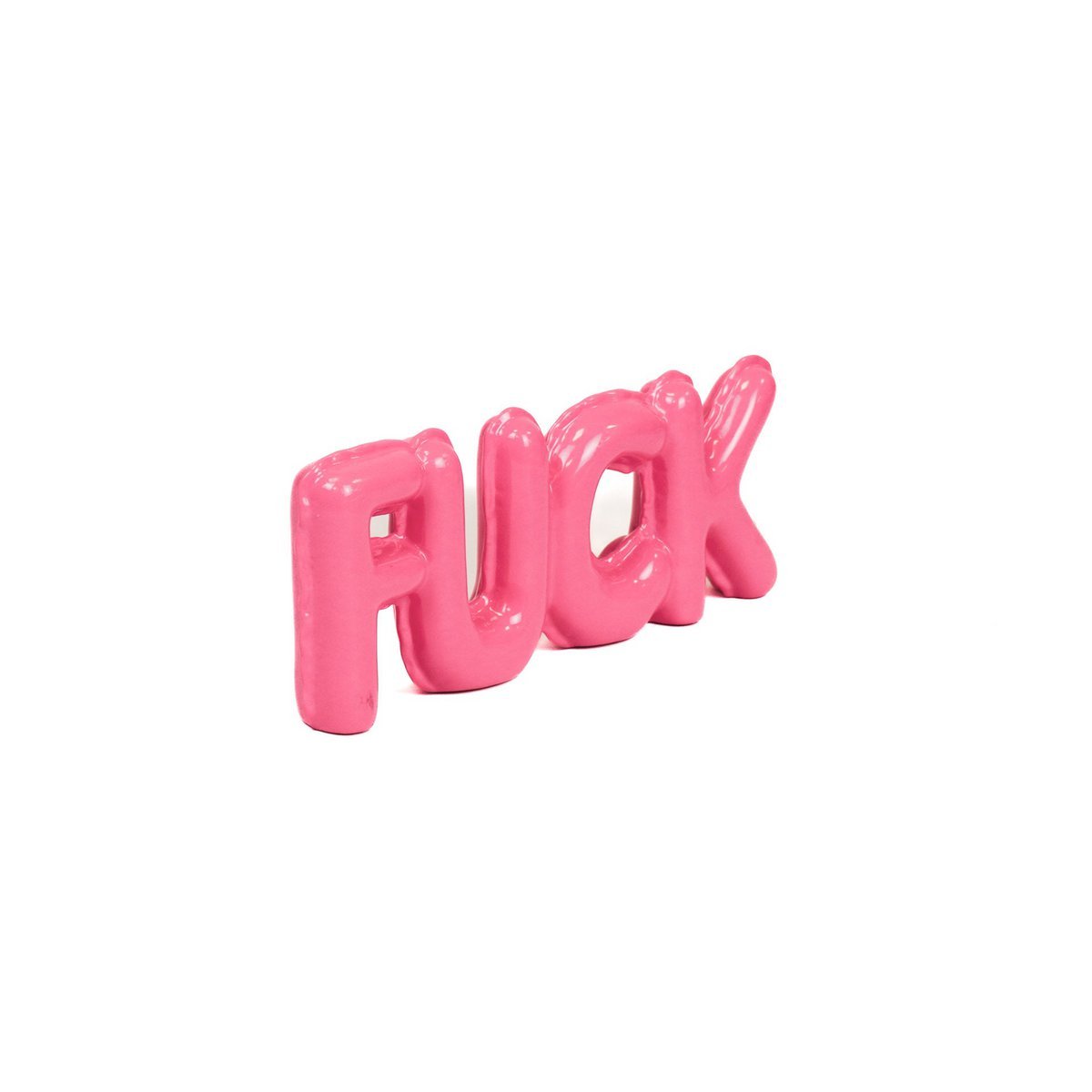 Housevitamin Ornament Ballon 'Fuck' - 25x3,5x10 cm - Neon Roze
