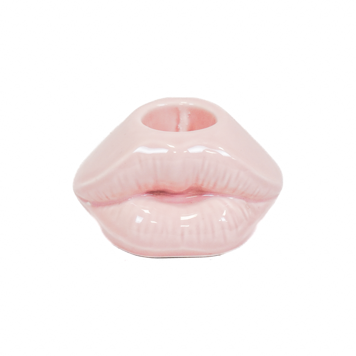 Housevitamin Lips Don't Lie Kandelaar - Lichtroze - 7x5,5x4cm