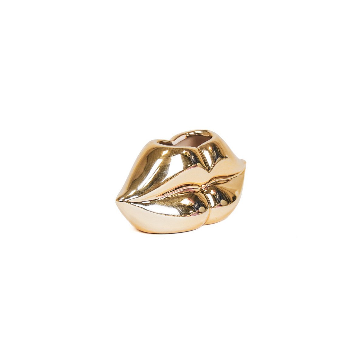 Housevitamin Lips Don't Lie Pot - Goud - 15,5x6,5x7,5cm
