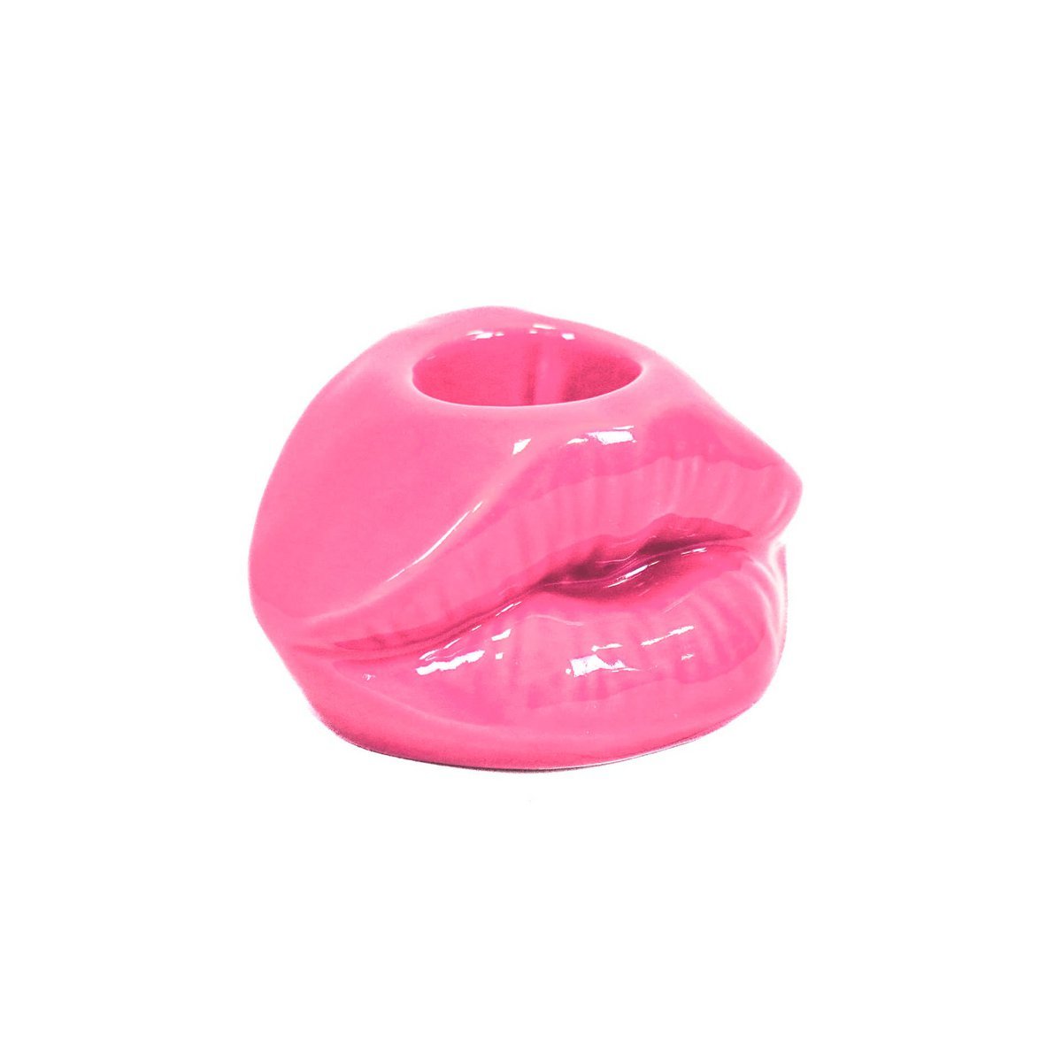 Housevitamin Lips Don't Lie Kandelaar - Neon Roze - 10,5x6,5x5,5cm