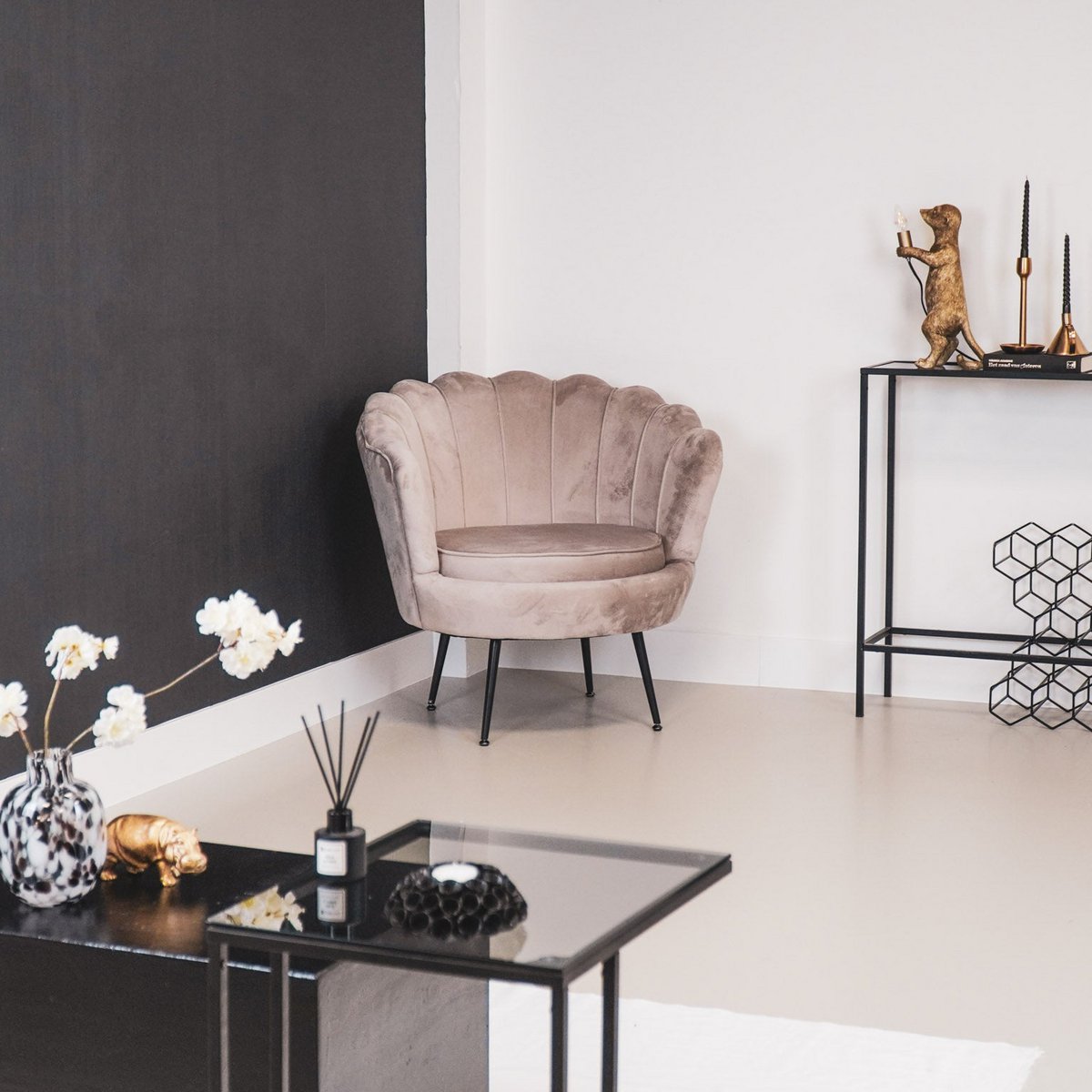 HV Fauteuil Stoelkuip - Taupe/Bruin