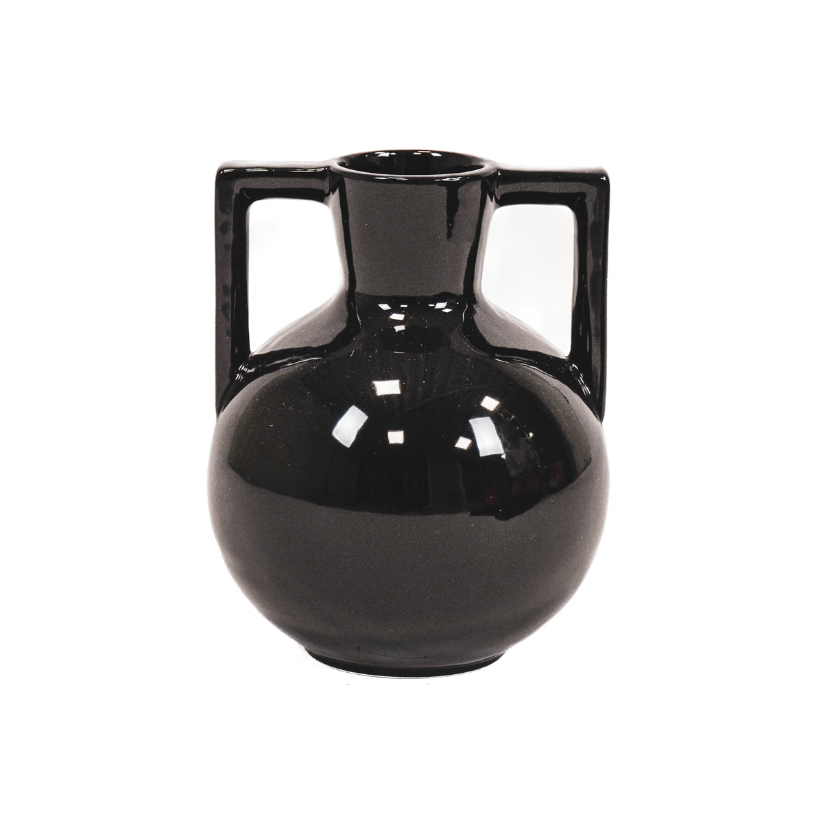 Housevitamin Kettlebell Vaas - Zwart - 14,5x14,5x18,5cm