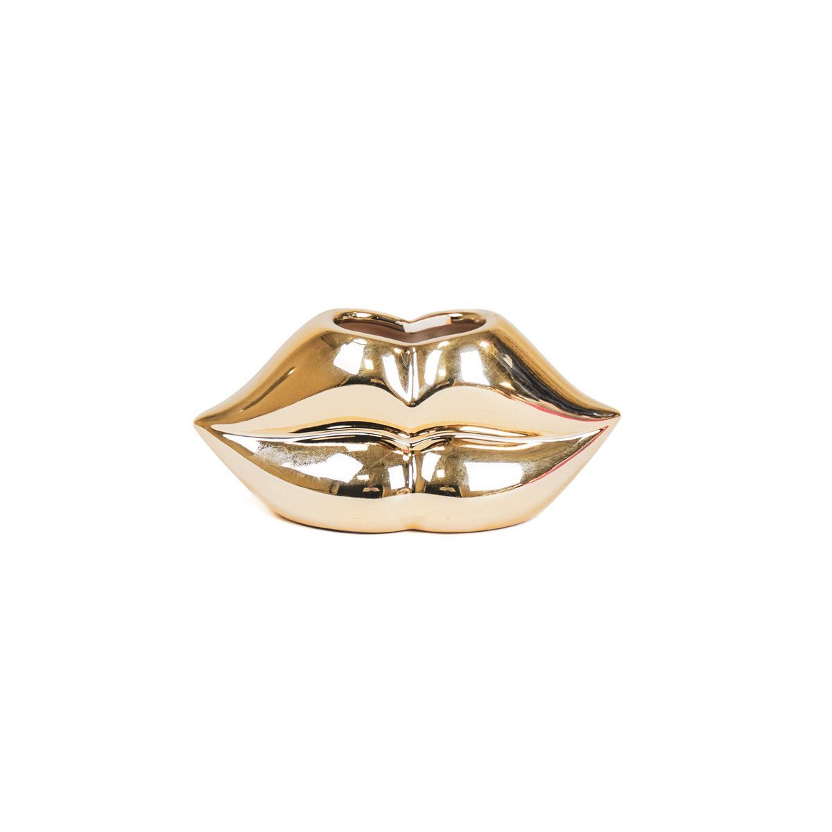 Housevitamin Lips Don't Lie Pot - Goud - 15,5x6,5x7,5cm