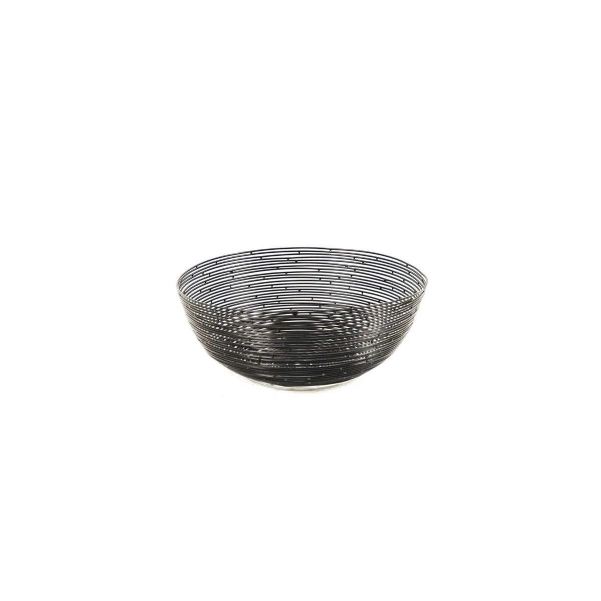 HV Wired Steel Kom - Zwart - 26x26x10cm