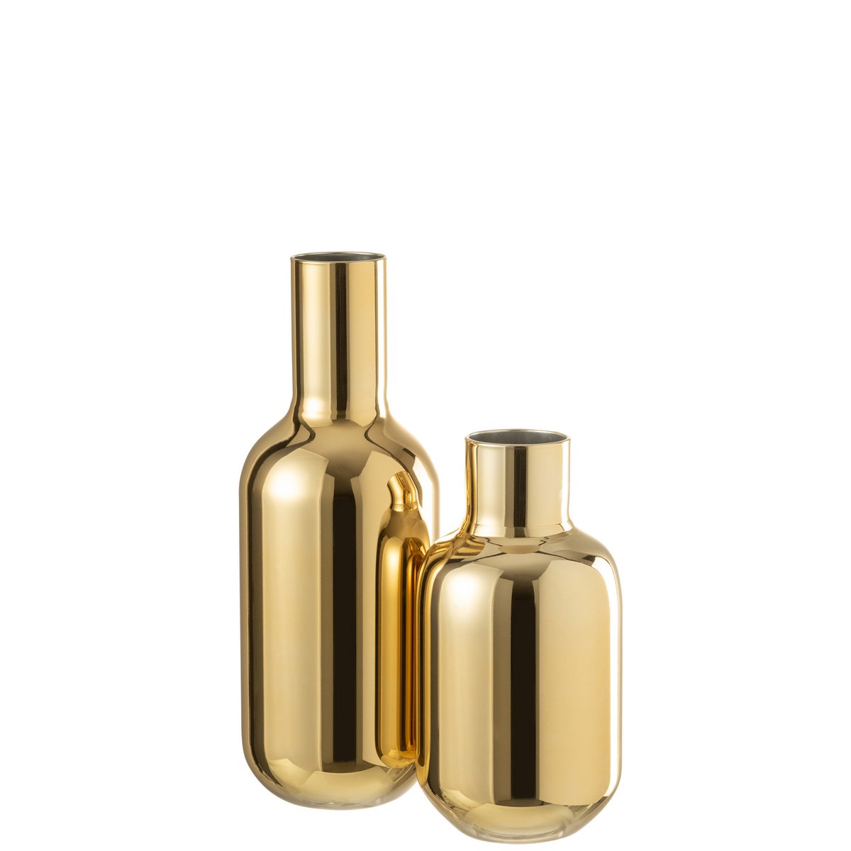 J-Line Fles Decoratief Glas Goud Large - 32 cm hoog