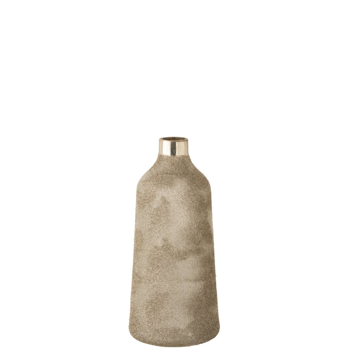 J-Line Vaas Frosty Rond Glas Zilver - 49.00 cm hoog