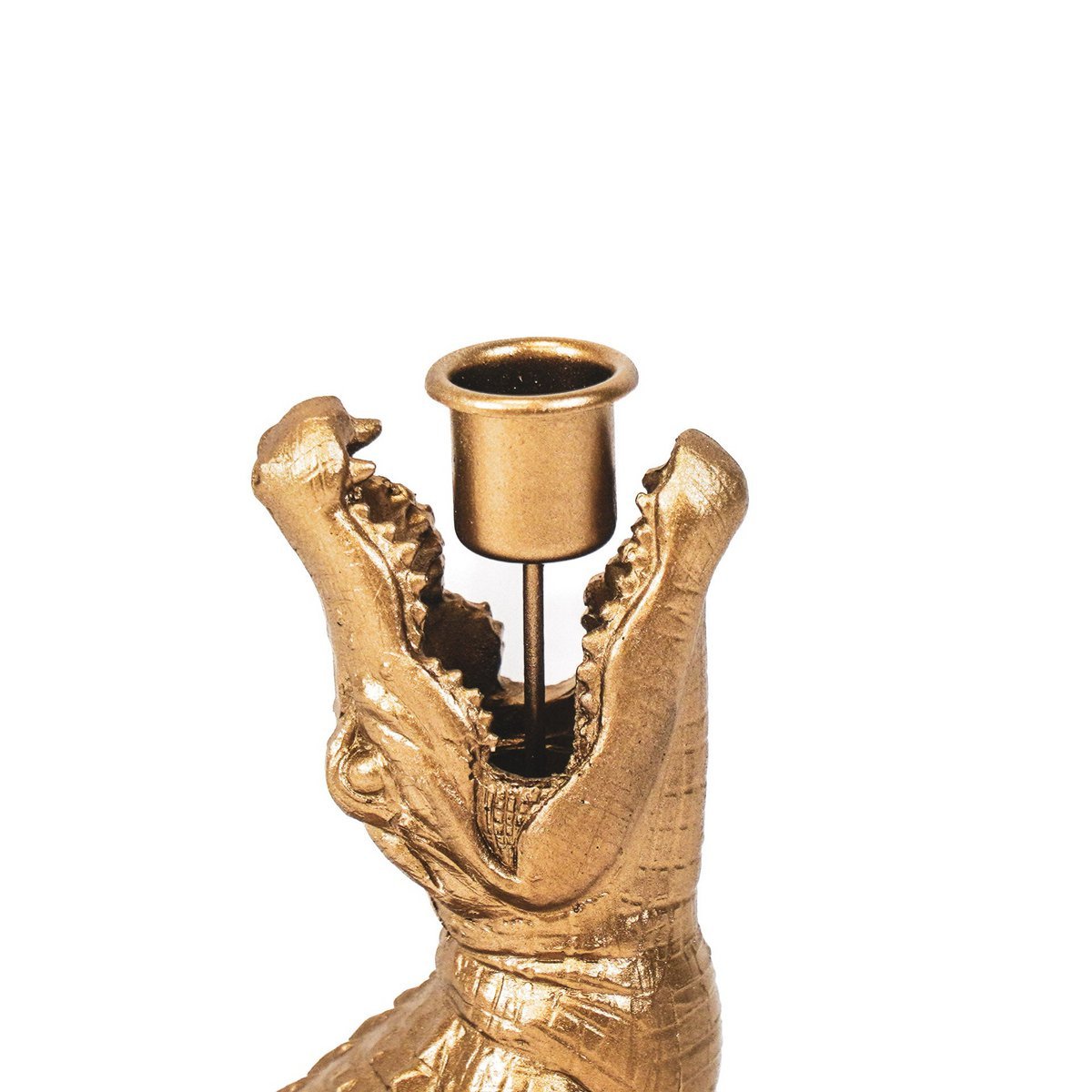 Housevitamin Krokodil Kaarshouder - Goud - 15x18x12cm