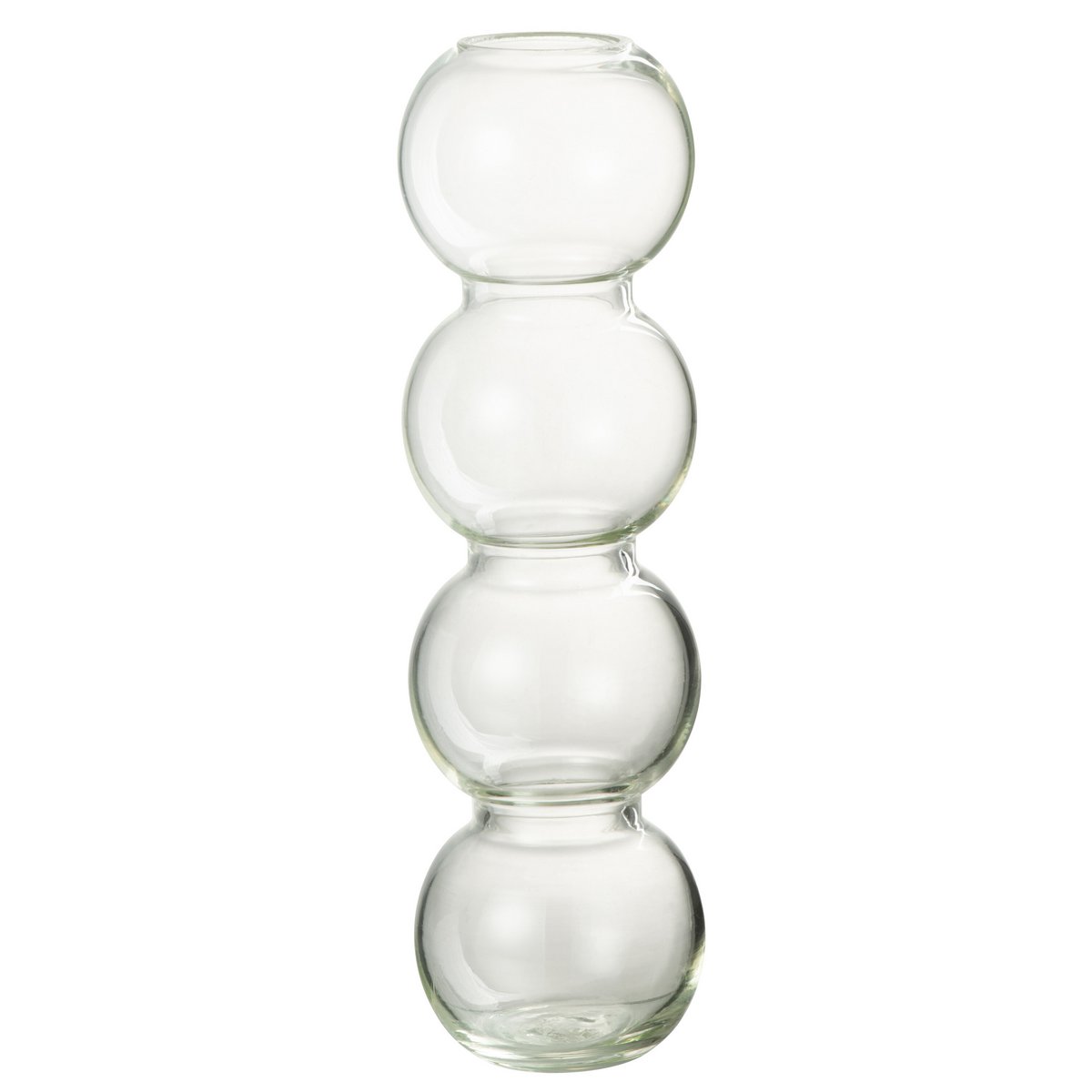 J-Line Vaas Bollen Glas Transparant Large - 30.5 cm hoog