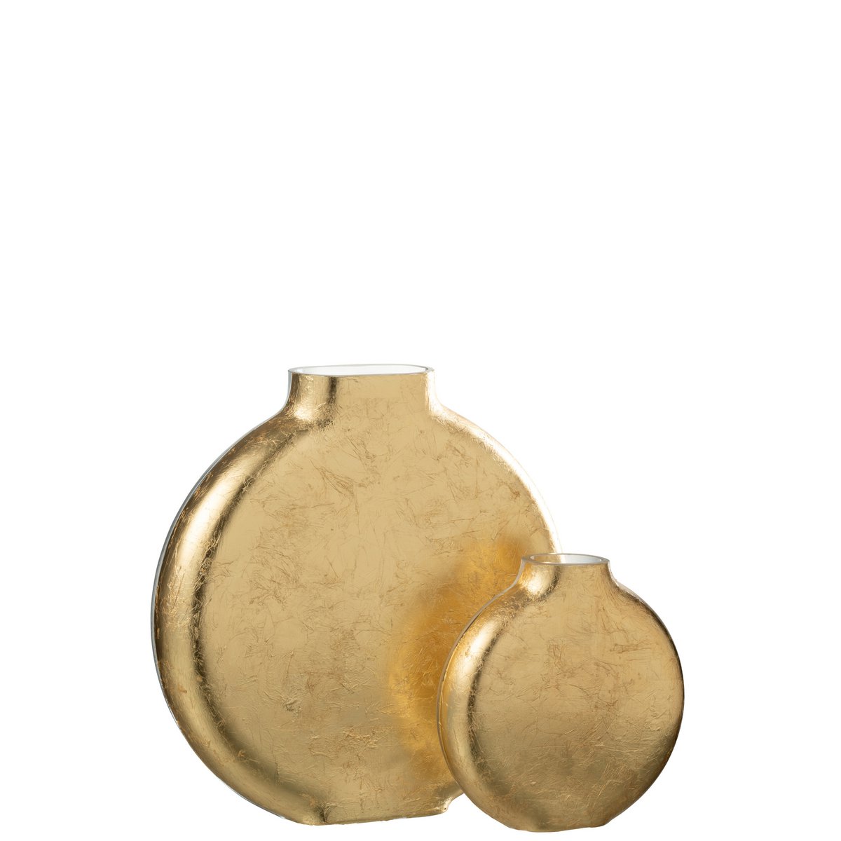 J-Line Vaas Miki Verre Transparant/Goud Large - 25.5 cm hoog