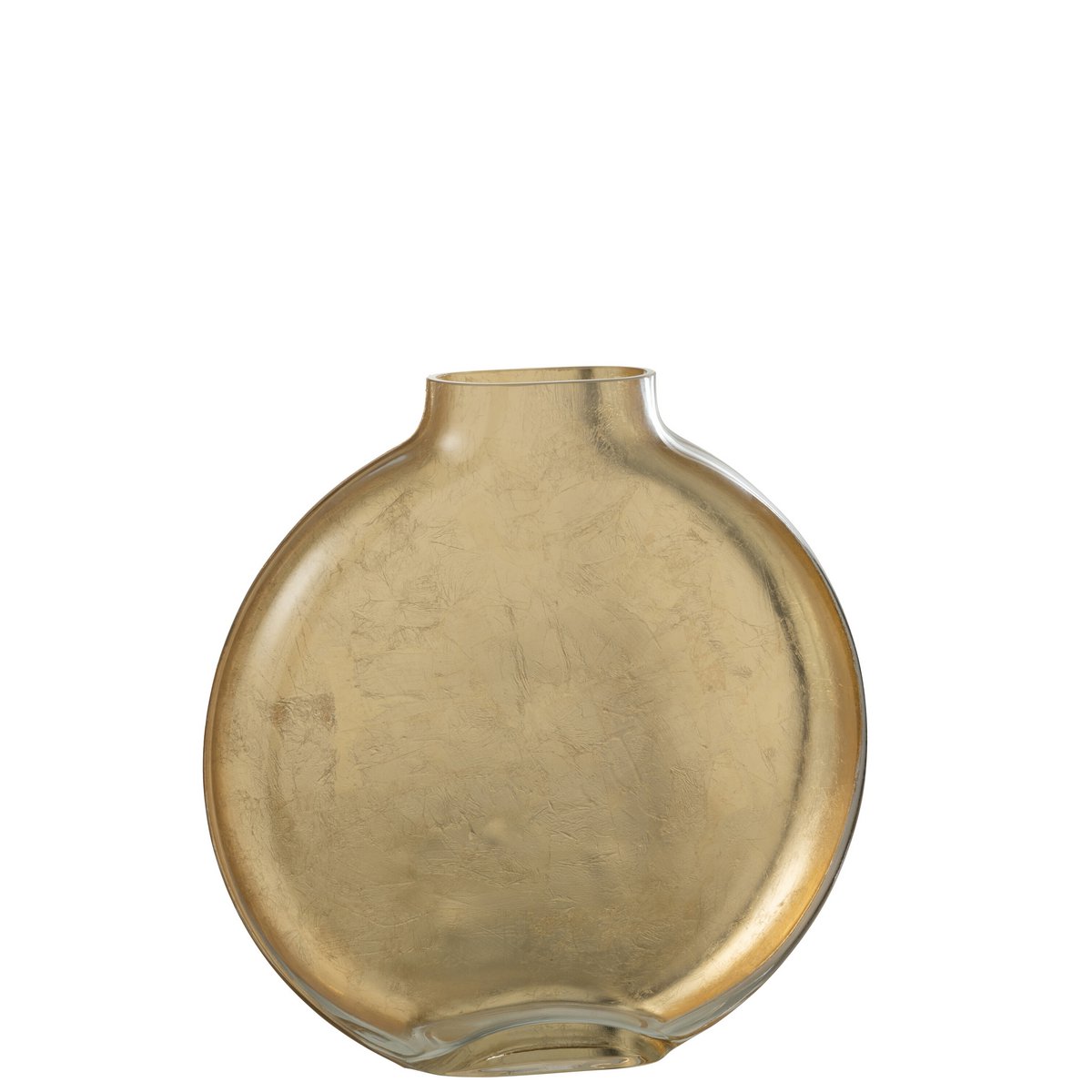 J-Line Vaas Miki Verre Transparant/Goud Large - 25.5 cm hoog