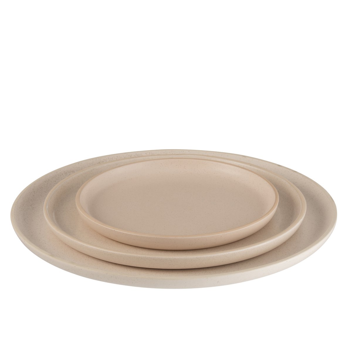 J-Line Marie bord - keramiek - creme - L - 6x