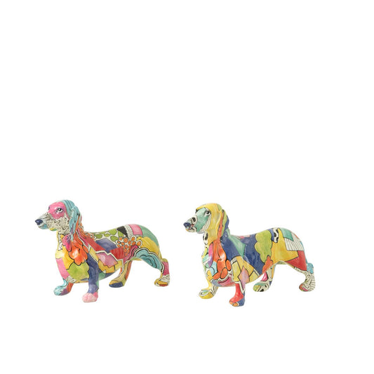 J-Line decoratie Teckel Pop-Art - polyresin - mix - Pop Art