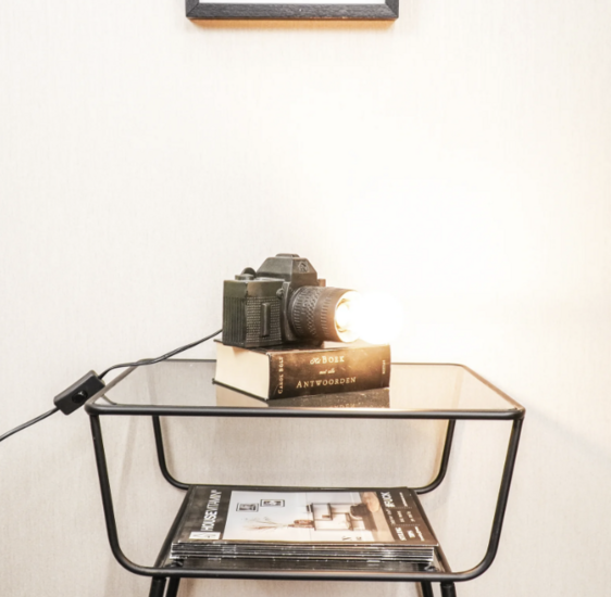 Zwart-Online Camera lamp Zwart & Goud