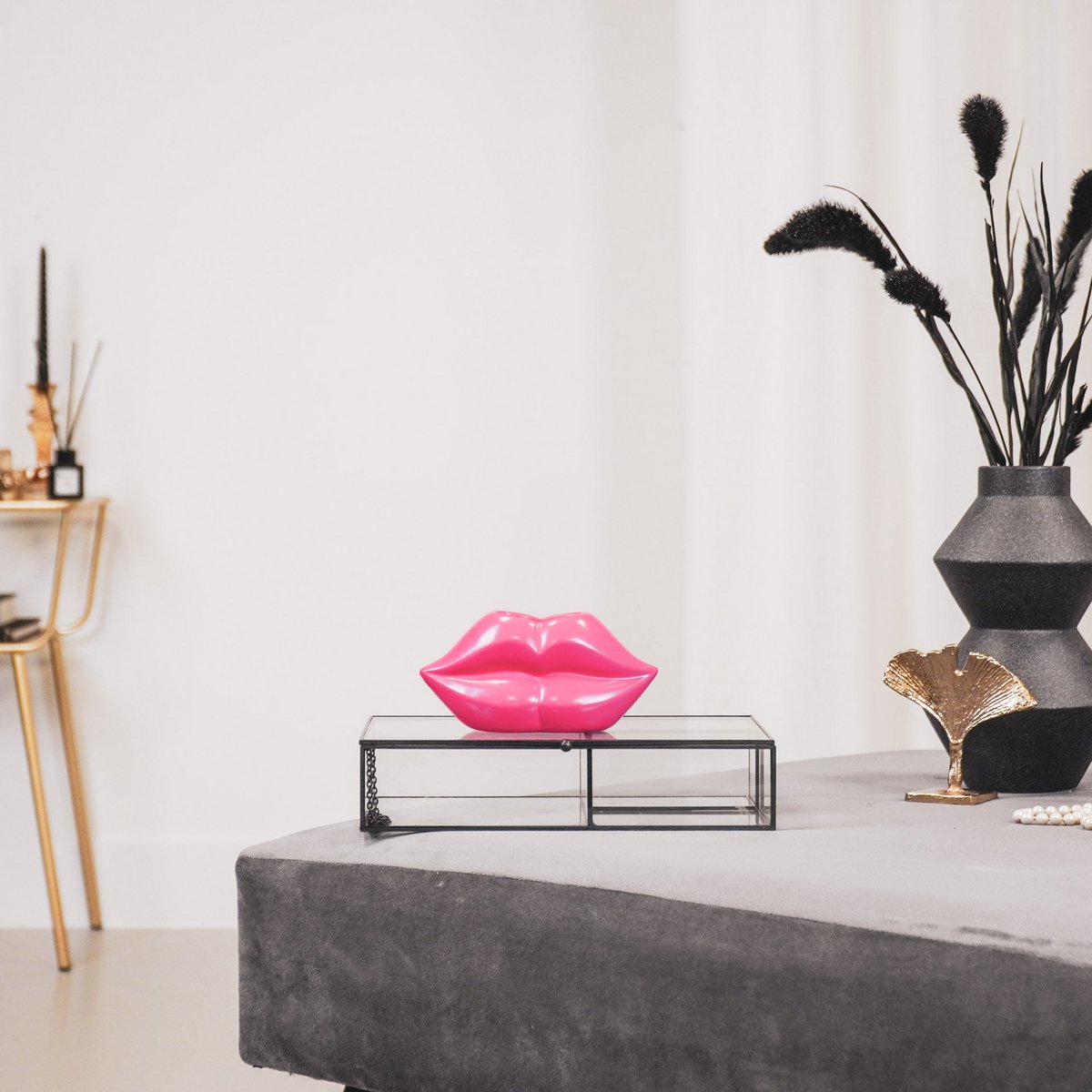 Housevitamin Lips Don't Lie Pot - Neon Roze - 15,5x6,5x7,5cm