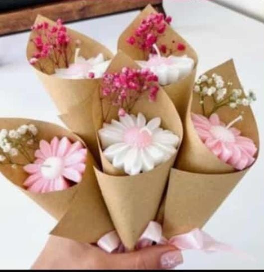 Bloem boeket kaars