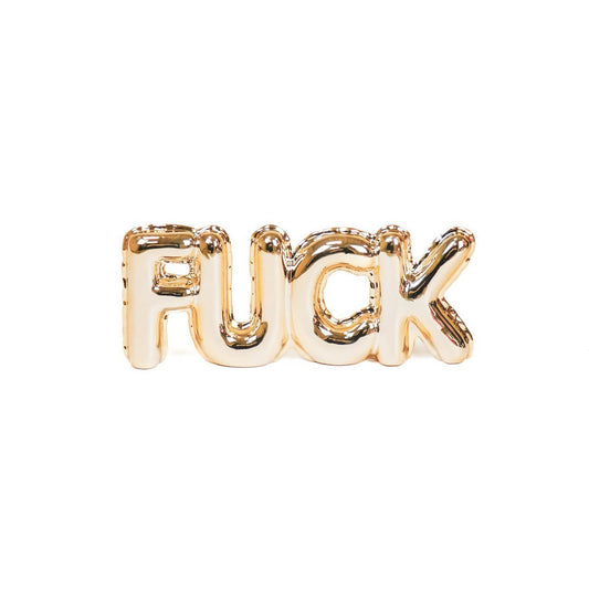 Housevitamin Ornament Ballon 'Fuck' - Goud - 25x3,5x10cm