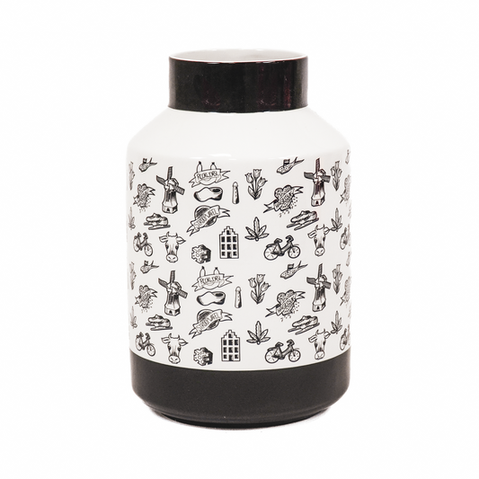 Housevitamin Vaas - Hollands Zwart - 19x19x30cm