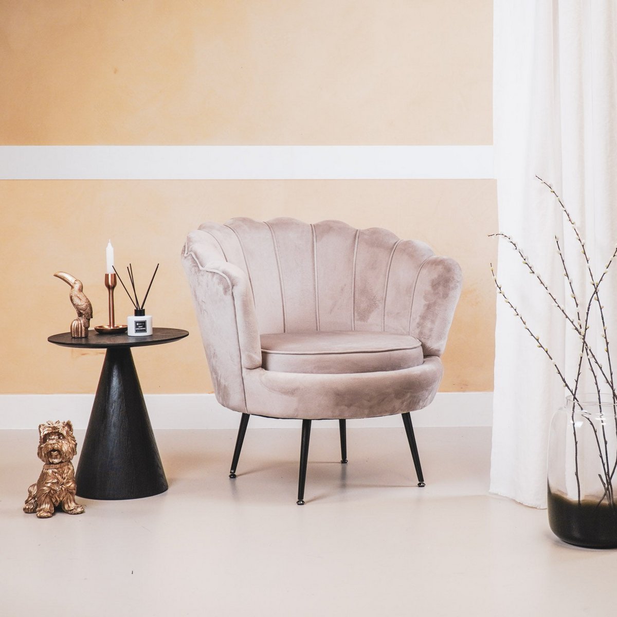 HV Fauteuil Stoelkuip - Taupe/Bruin