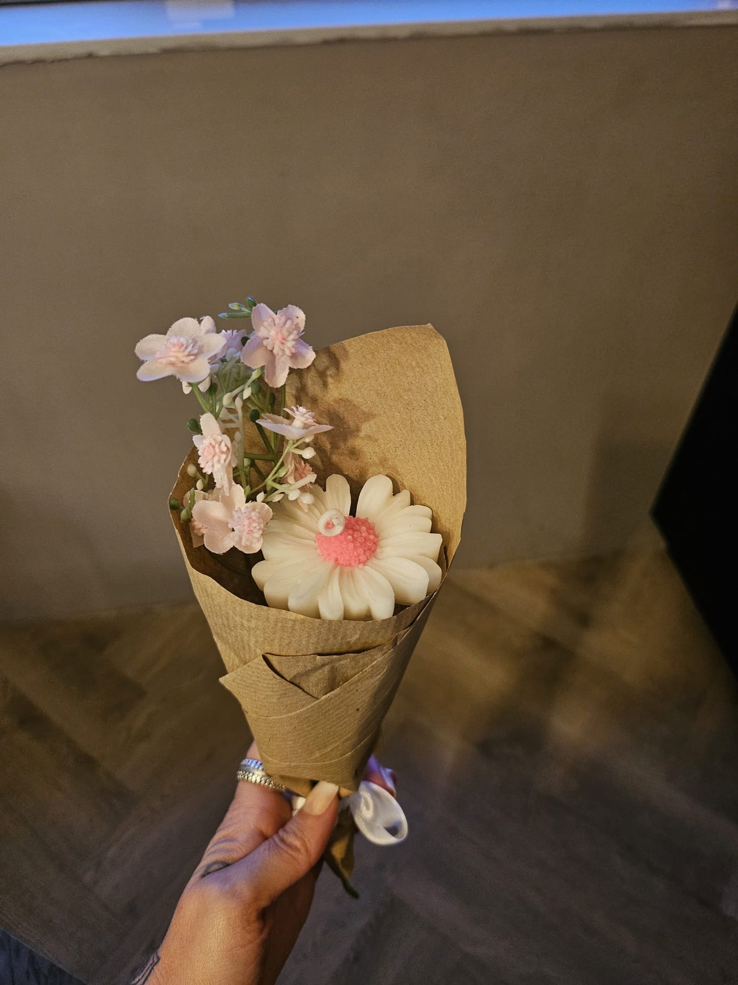Bloem boeket kaars