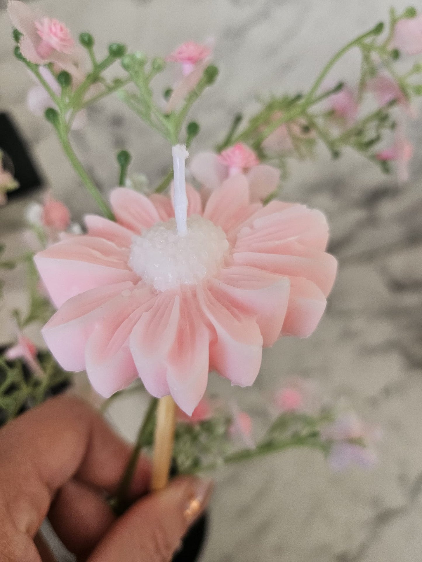 Bloem boeket kaars
