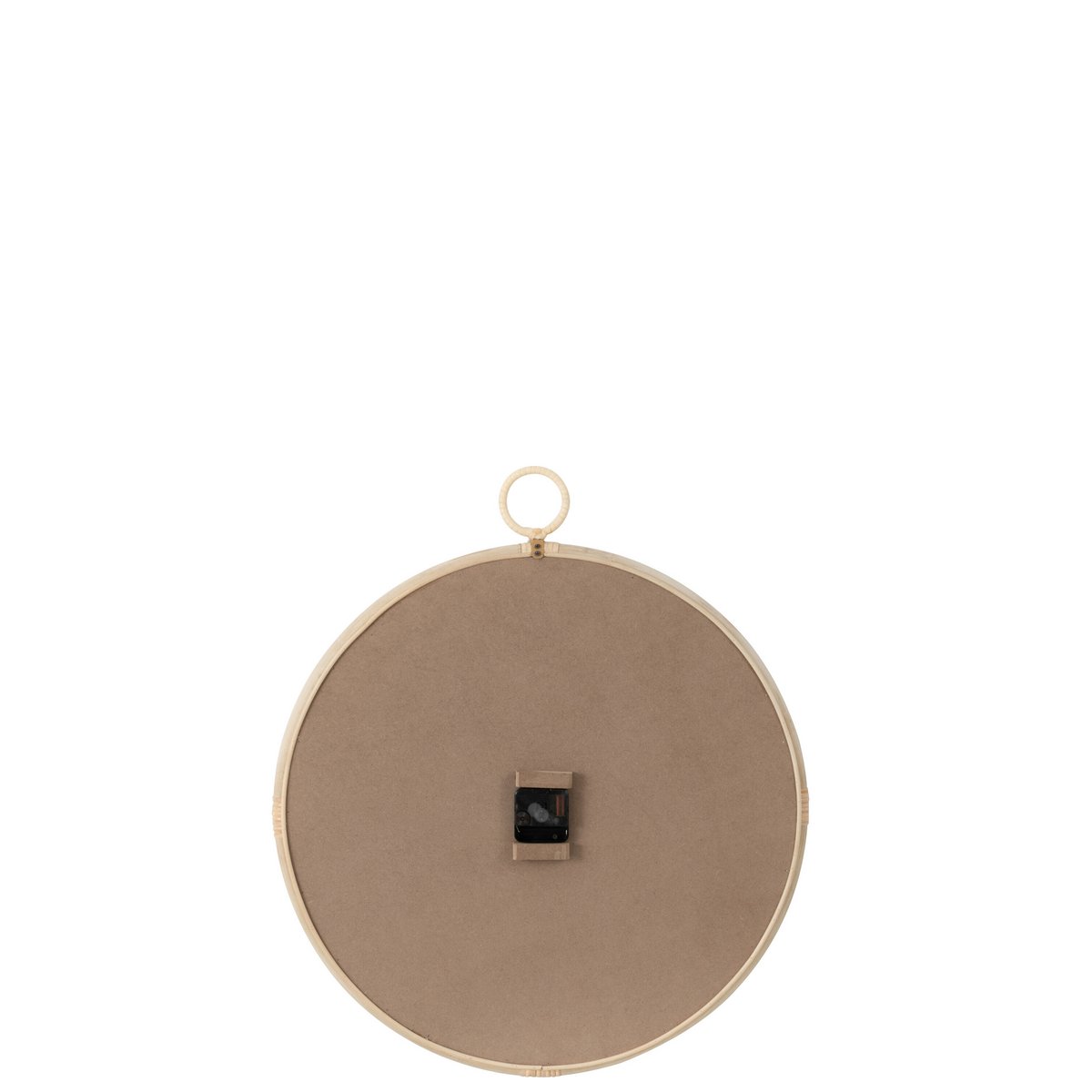J-Line wandklok Kyr - jute - naturel/wit - medium - Ø 4.5 cm - Casa Lanzarote