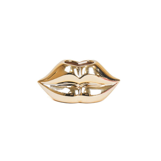 Housevitamin Lips Don't Lie Pot - Goud - 15,5x6,5x7,5cm