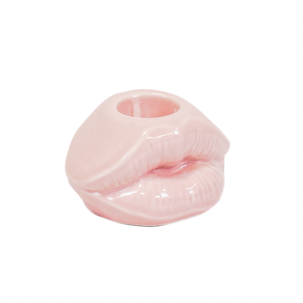 Housevitamin Lips Don't Lie Kandelaar - Lichtroze - 7x5,5x4cm