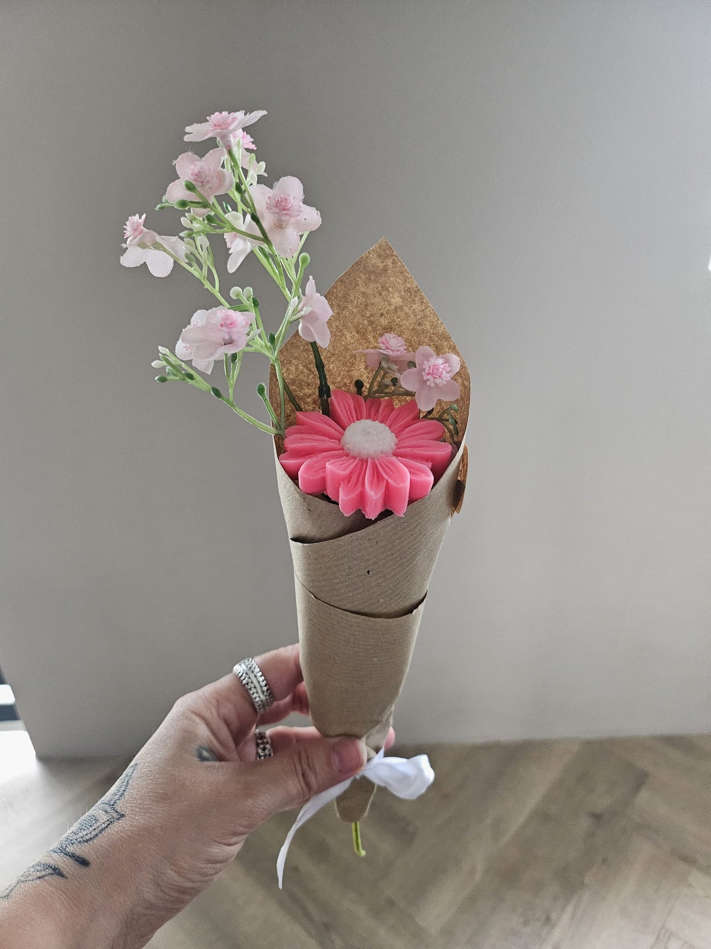 Bloem boeket kaars