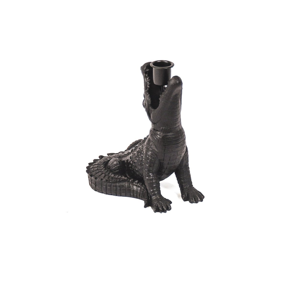 Housevitamin Krokodil Kaarshouder - Zwart - 15x18x12cm
