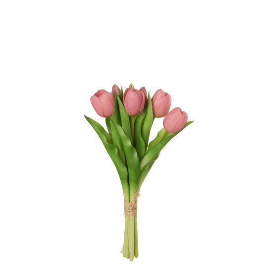 J-Line Boeket Tulpen 7Stuks Pu Roze Small