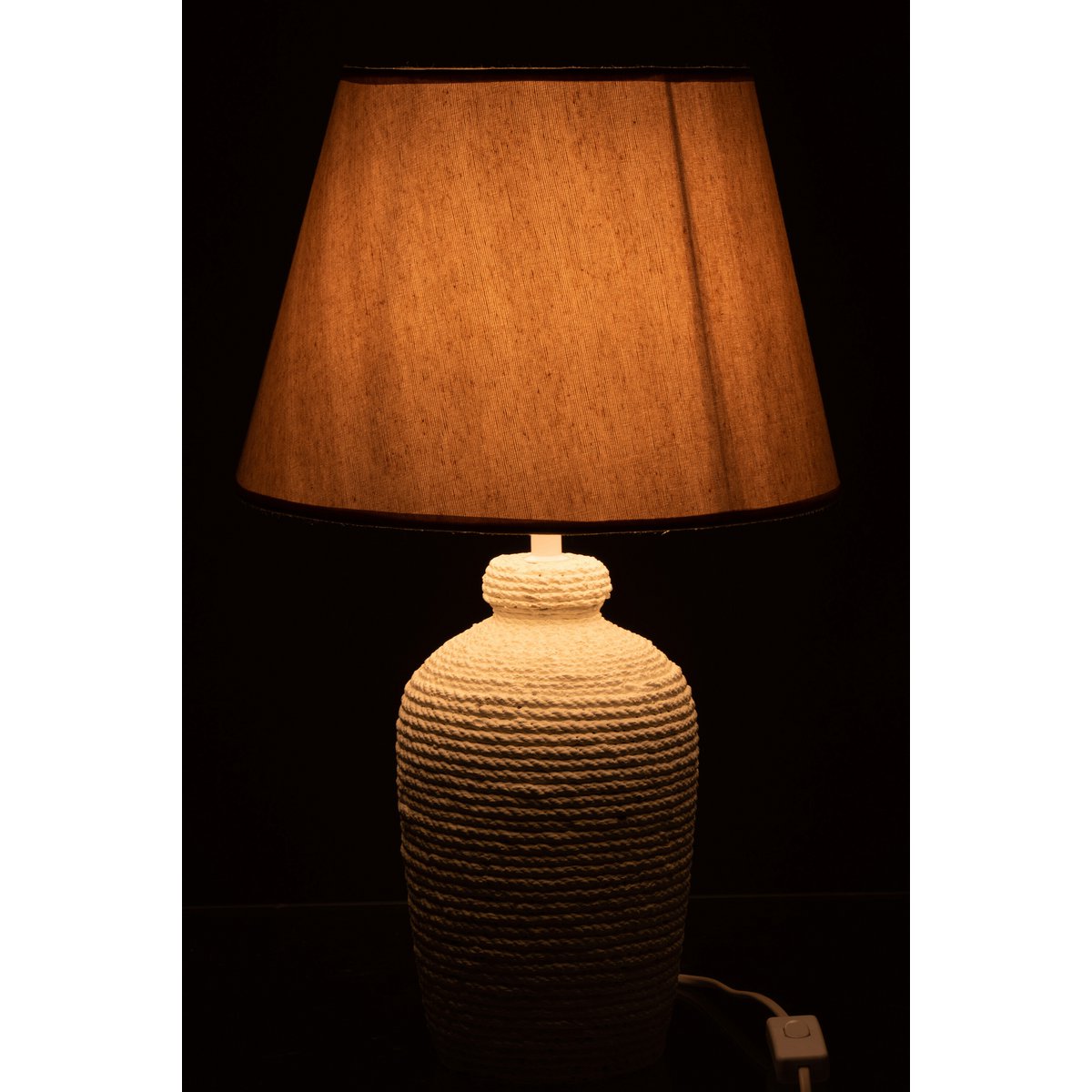 J-Line Lamp Esmee Cem/Tex Wit/Beige