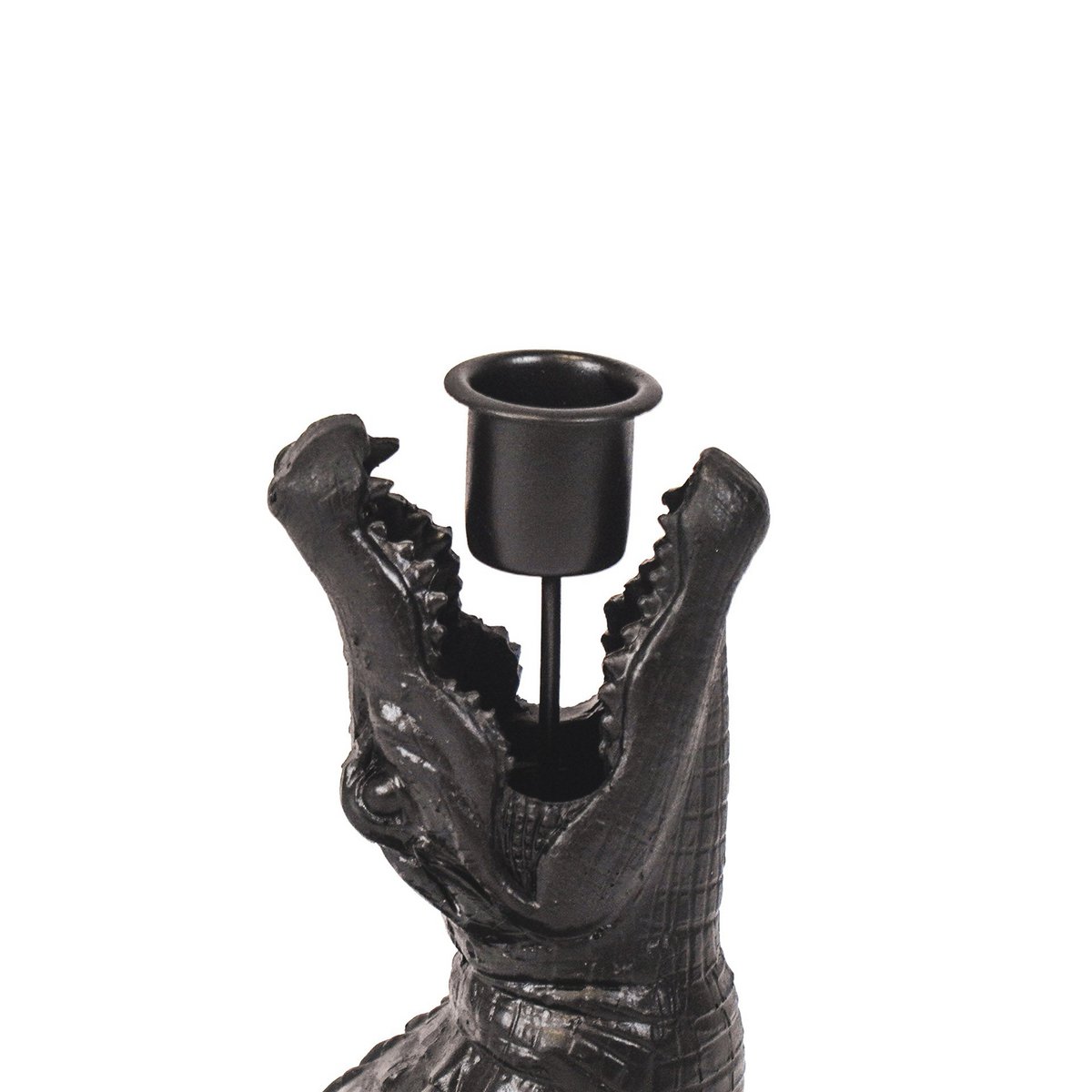 Housevitamin Krokodil Kaarshouder - Zwart - 15x18x12cm