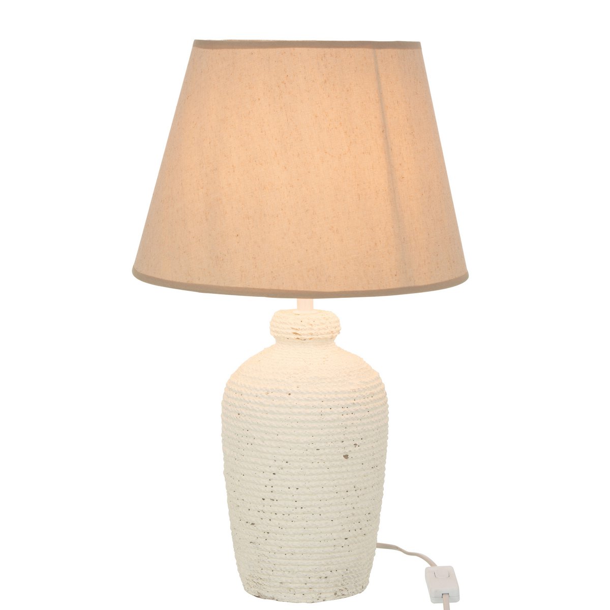J-Line Lamp Esmee Cem/Tex Wit/Beige