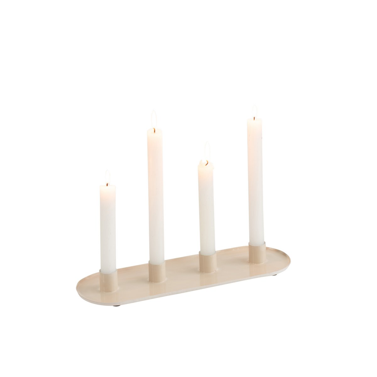 J-Line Kaarshouder 4Stuks Metaal Lak Beige