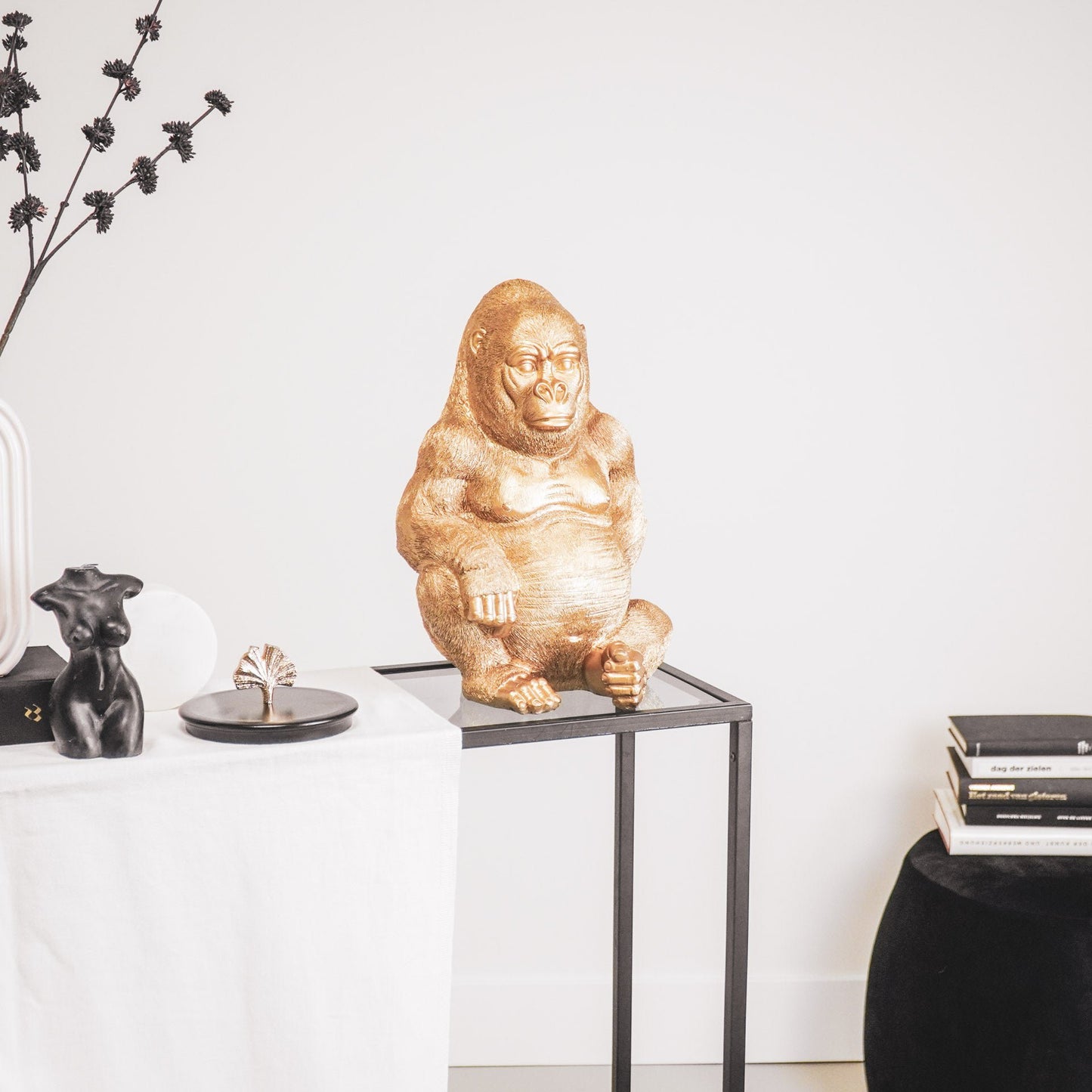 Gorilla Goud 24x26x36,5 cm