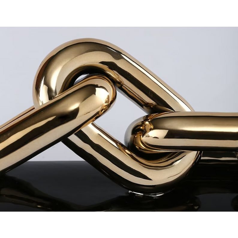 Moderne Luxe Gouden Ketting Art 4 Schakel -grootBIG)