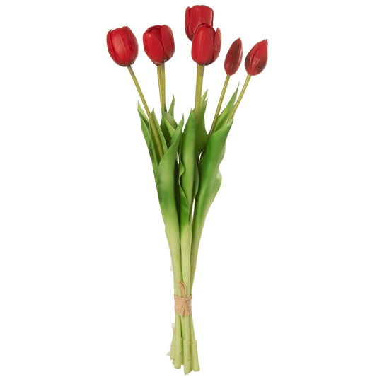 J-Line Boeket Tulpen 7Stuks Pu Rood Large