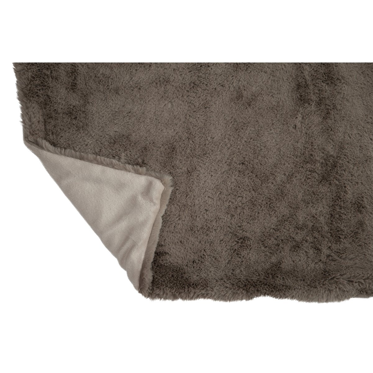 J-Line Plaid Cutie - Fleece Deken – Polyester – 180x130 cm – Taupe