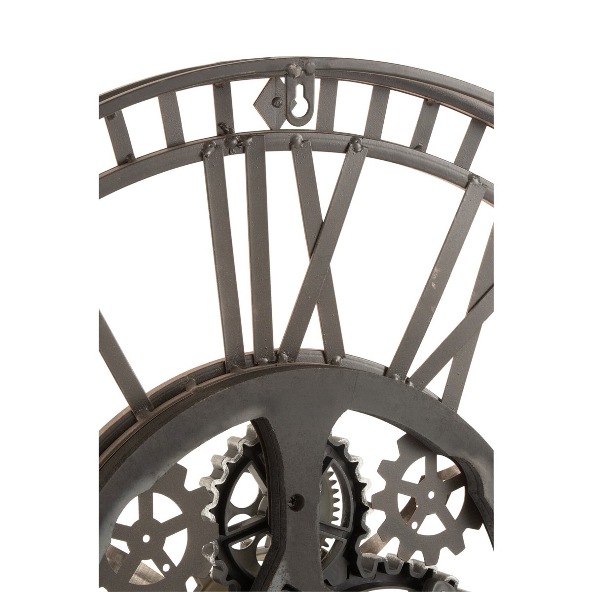 J-Line Radars Romeinse Cijfers klok - metaal - goud - Ø 7 cm - woonaccessoires