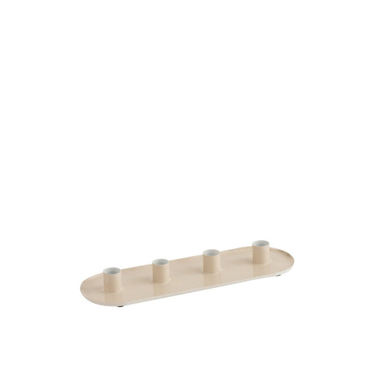 J-Line Kaarshouder 4Stuks Metaal Lak Beige