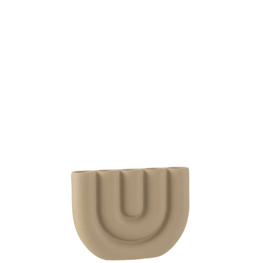 J-Line Kaarsenhouder Boog 5Kaars Keramiek Beige
