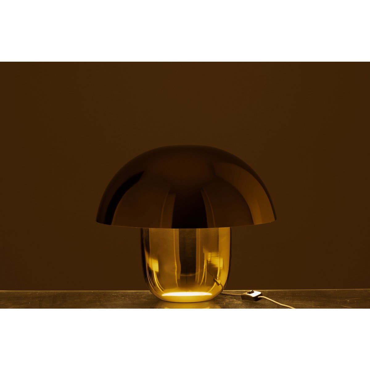 J-Line Lamp Paddenstoel Ijzer Goud Small