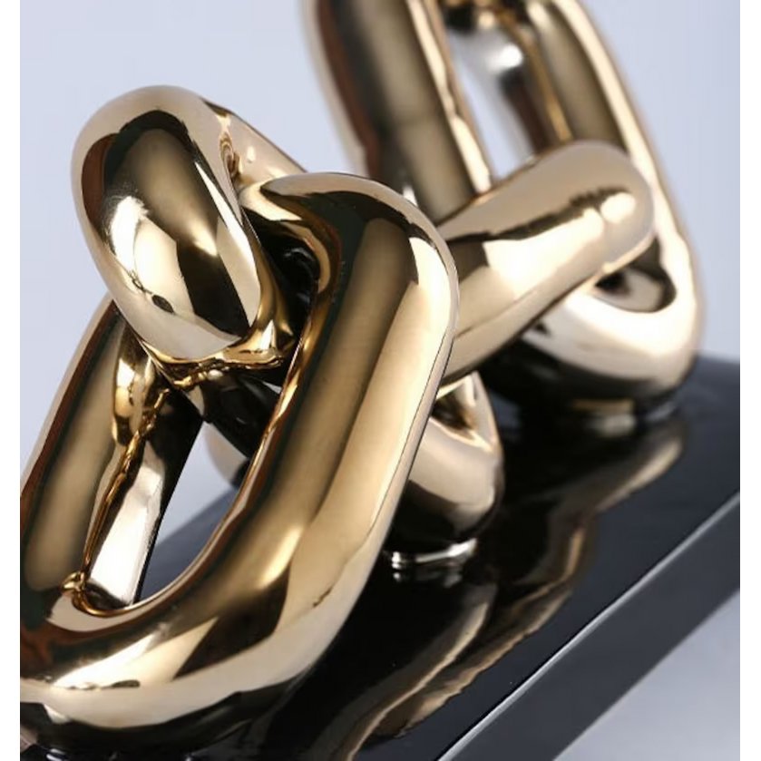Moderne Luxe Gouden Ketting Art 4 Schakel -grootBIG)
