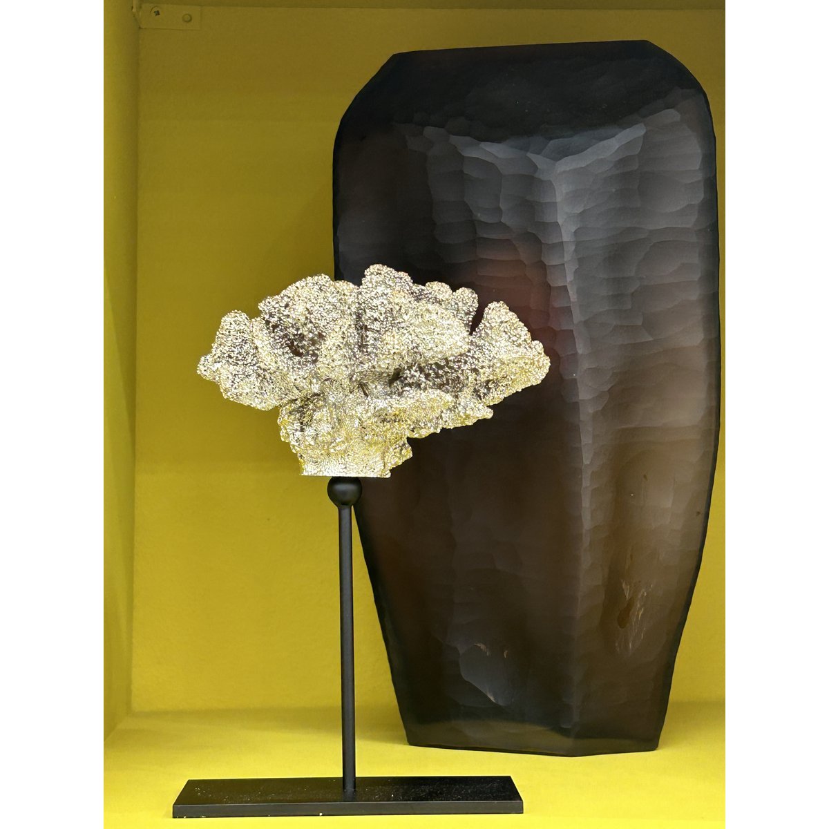 Coral collectie met metalen standaard (ZILVERKLEUR)