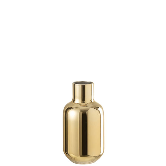 J-Line Fles Decoratief Glas Goud Small - 23.5 cm hoog