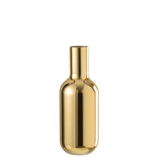 J-Line Fles Decoratief Glas Goud Large - 32 cm hoog