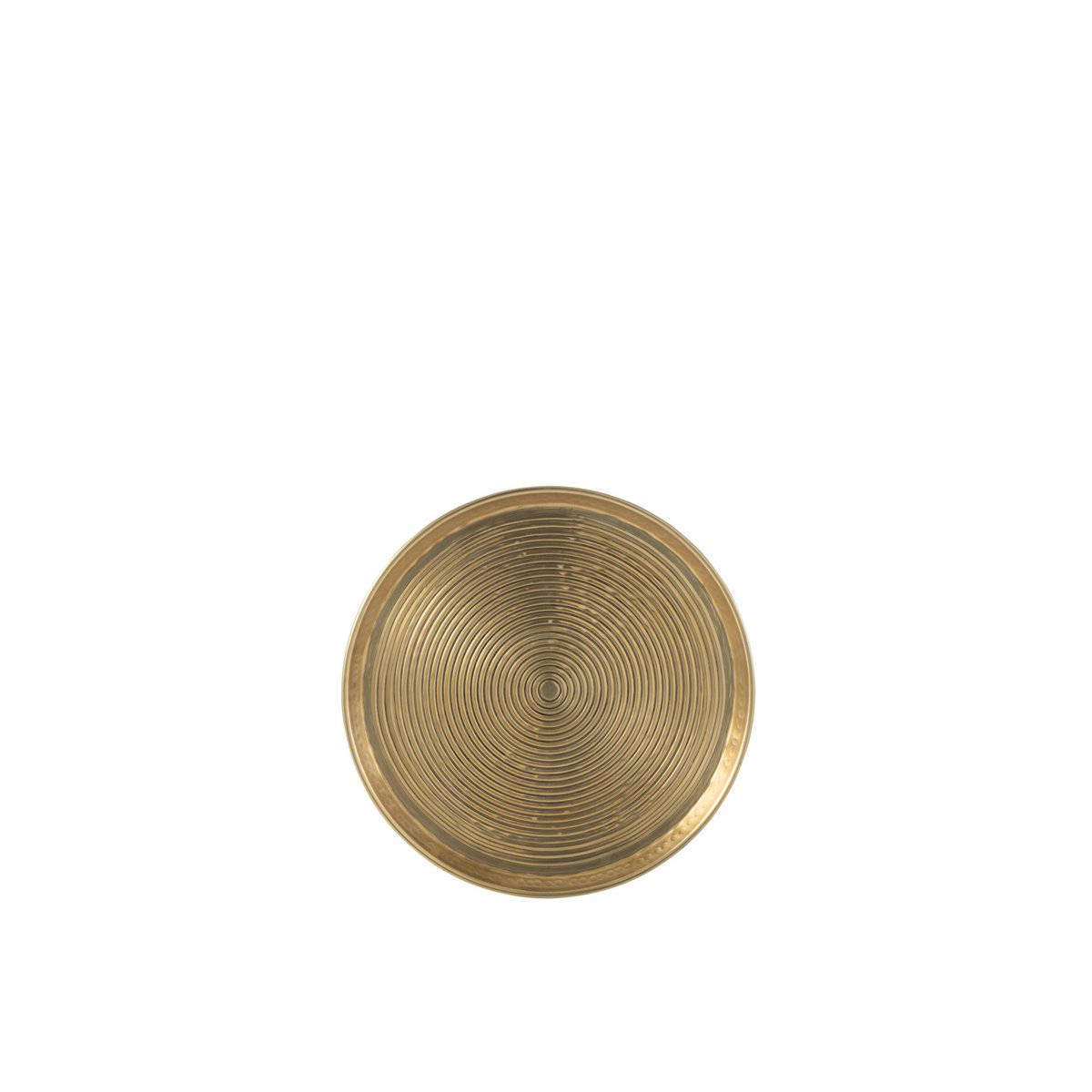 J-Line Rond Rigen plateau - dienblad - metaal - goud - M